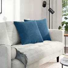   vidaXL Kanapé párnák 2 pcs Kék 50 x 50 cm Bársonyos szövet