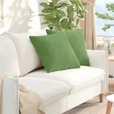   vidaXL Kanapé párnák 2 pcs Világos zöld 50 x 50 cm Bársonyos szövet