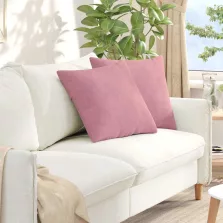   vidaXL Kanapé párnák 2 pcs Rózsaszín 50 x 50 cm Bársonyos szövet