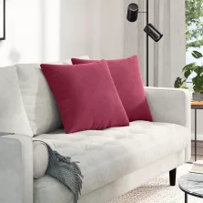   vidaXL Kanapé párnák 2 pcs Bordó 50 x 50 cm Bársonyos szövet
