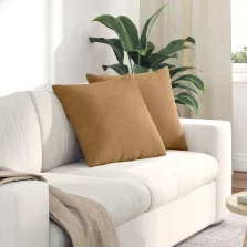   vidaXL Kanapé párnák 2 pcs Barna 50 x 50 cm Bársonyos szövet