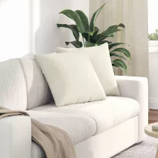  vidaXL Kanapé párnák 2 pcs Krém 50 x 50 cm Bársonyos szövet
