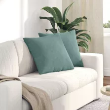   vidaXL Kanapé párnák 2 pcs Tengeri Zöld 50 x 50 cm Bársonyos szövet