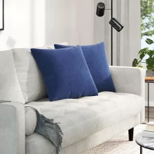   vidaXL Kanapé párnák 2 pcs Rendőrségi kék 50 x 50 cm Bársonyos szövet