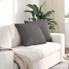   vidaXL Kanapé párnák 2 pcs Világosszürke 50 x 50 cm Bársonyos szövet
