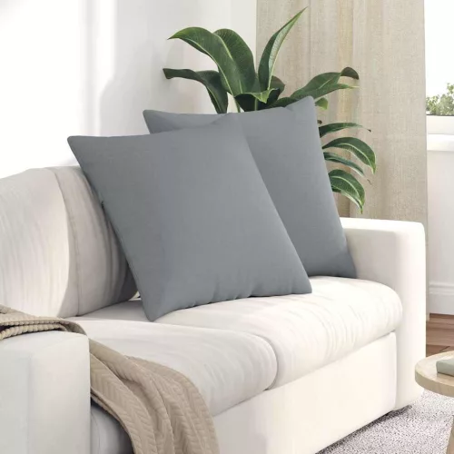 vidaXL Kanapé párnák 2 pcs Világosszürke 60 x 60 cm szövet