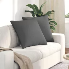   vidaXL Kanapé párnák 2 pcs Sötétszürke 60 x 60 cm szövet