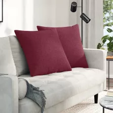 vidaXL Kanapé párnák 2 pcs Bordó 60 x 60 cm szövet