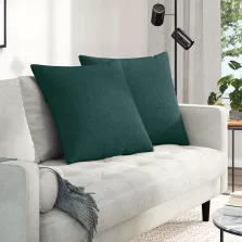   vidaXL Kanapé párnák 2 pcs Sötétzöld 60 x 60 cm szövet