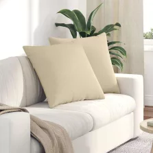 vidaXL Kanapé párnák 2 pcs Krém 60 x 60 cm szövet
