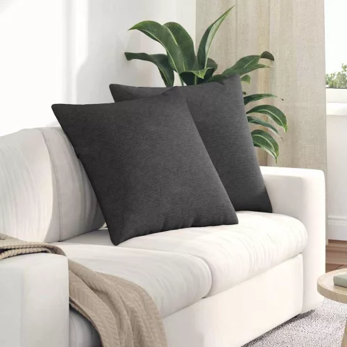 vidaXL Kanapé párnák 2 pcs Sötétszürke 60 x 60 cm Bársonyos szövet