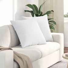 vidaXL Kanapé párnák 2 pcs Fehér 80 x 80 cm szövet