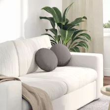 vidaXL Ülőpárnák 2 pcs Tópszínű Ø30 x 13 cm szövet