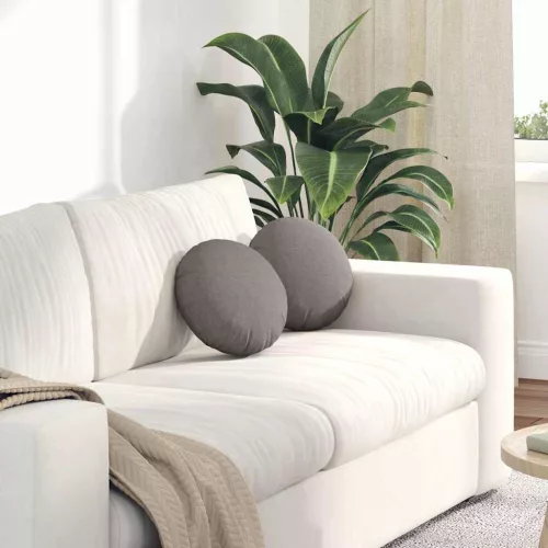 vidaXL Ülőpárnák 2 pcs Tópszínű Ø30 x 13 cm szövet