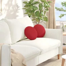 vidaXL Ülőpárnák 2 pcs Piros Ø30 x 13 cm szövet