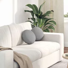  vidaXL Ülőpárnák 2 pcs Felhőszürke Ø30 x 13 cm szövet