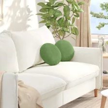   vidaXL Ülőpárnák 2 pcs Világos zöld Ø 40 x 13 cm Bársony