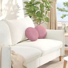   vidaXL Ülőpárnák 2 pcs Rózsaszín Ø 40 x 13 cm Bársony