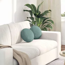   vidaXL Ülőpárnák 2 pcs Tengeri Zöld Ø 40 x 13 cm Bársony