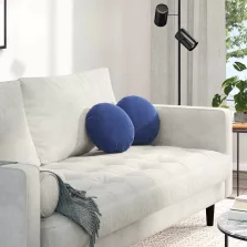   vidaXL Ülőpárnák 2 pcs Rendőrségi kék Ø 40 x 13 cm Bársony