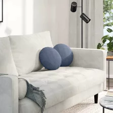 vidaXL Ülőpárnák 2 pcs Kék Ø 30 cm Bársonyos szövet