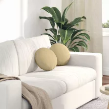   vidaXL Ülőpárnák 2 pcs Szürke zöld Ø 30 cm Bársonyos szövet