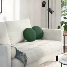   vidaXL Ülőpárnák 2 pcs Sötétzöld Ø 30 cm Bársonyos szövet