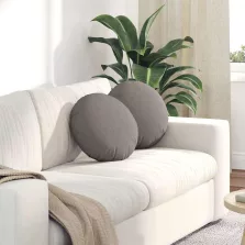 vidaXL Ülőpárnák 2 pcs Tópszínű Ø40 x 13 cm szövet