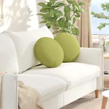   vidaXL Ülőpárnák 2 pcs Világos zöld Ø40 x 13 cm szövet