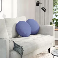 vidaXL Ülőpárnák 2 pcs Farmerkék Ø40 x 13 cm szövet