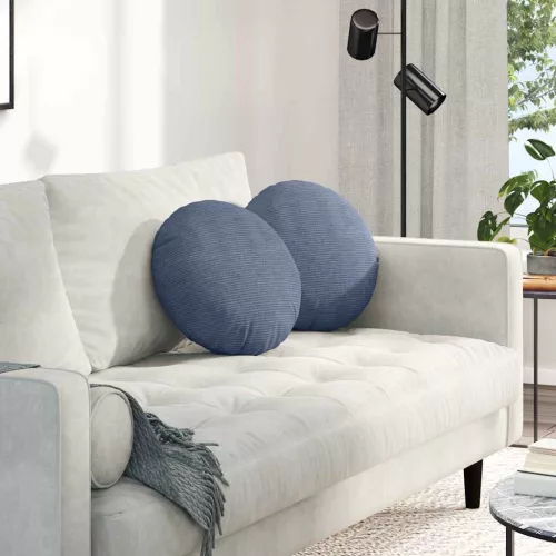 vidaXL Ülőpárnák 2 pcs Kék Ø 40 cm Bársonyos szövet