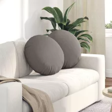 vidaXL Ülőpárnák 2 pcs Tópszínű Ø50 x 19 cm szövet