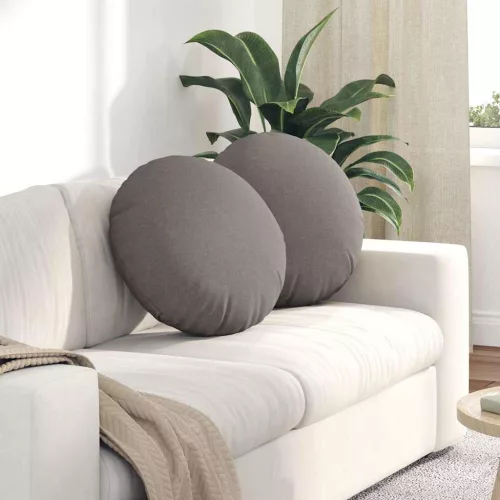 vidaXL Ülőpárnák 2 pcs Tópszínű Ø50 x 19 cm szövet