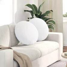 vidaXL Ülőpárnák 2 pcs Fehér Ø50 x 19 cm szövet