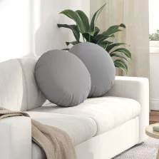   vidaXL Ülőpárnák 2 pcs Felhőszürke Ø50 x 19 cm szövet