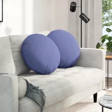 vidaXL Ülőpárnák 2 pcs Farmerkék Ø50 x 19 cm szövet