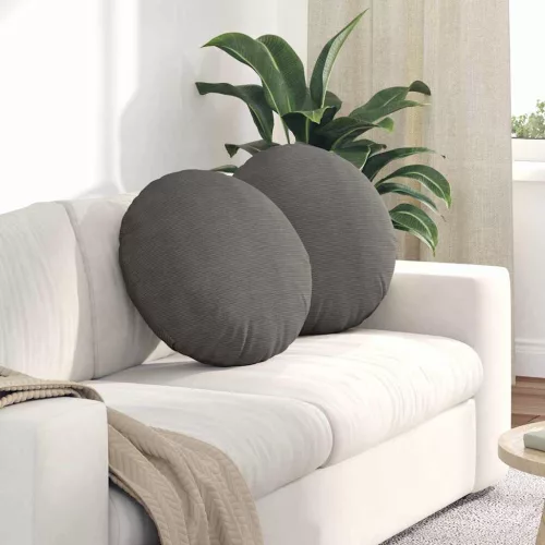 vidaXL Ülőpárnák 2 pcs Világosszürke Ø 50 cm Bársonyos szövet