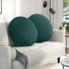 vidaXL Ülőpárnák 2 pcs Sötétzöld Ø60 x 21 cm szövet
