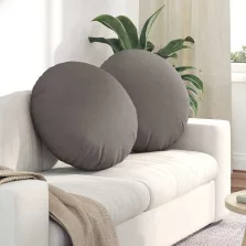 vidaXL Ülőpárnák 2 pcs Tópszínű Ø60 x 21 cm szövet