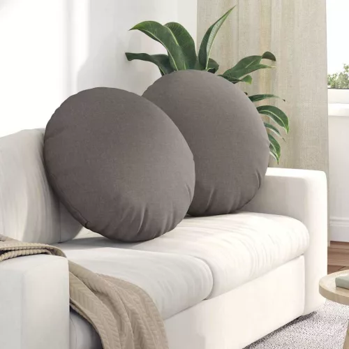 vidaXL Ülőpárnák 2 pcs Tópszínű Ø60 x 21 cm szövet