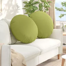   vidaXL Ülőpárnák 2 pcs Világos zöld Ø60 x 21 cm szövet