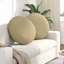   vidaXL Ülőpárnák 2 pcs Szürke zöld Ø 60 cm Bársonyos szövet