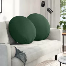   vidaXL Ülőpárnák 2 pcs Sötétzöld Ø 60 cm Bársonyos szövet