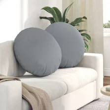   vidaXL Ülőpárnák 2 pcs Világosszürke Ø80 x 29 cm szövet