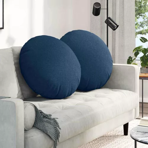 vidaXL Ülőpárnák 2 pcs Kék Ø80 x 29 cm szövet