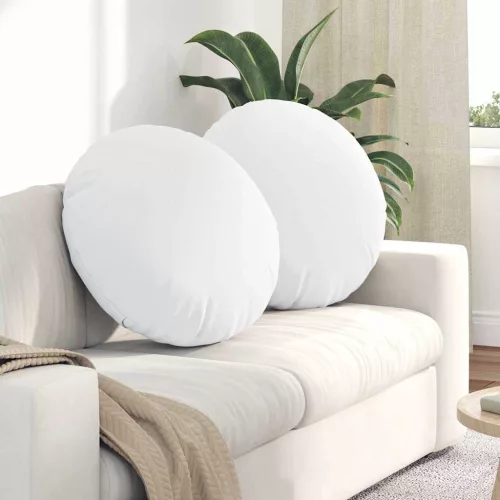 vidaXL Ülőpárnák 2 pcs Fehér Ø80 x 29 cm szövet