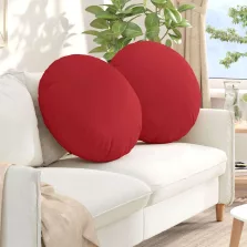 vidaXL Ülőpárnák 2 pcs Piros Ø80 x 29 cm szövet
