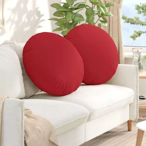 vidaXL Ülőpárnák 2 pcs Piros Ø80 x 29 cm szövet