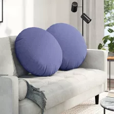 vidaXL Ülőpárnák 2 pcs Farmerkék Ø80 x 29 cm szövet