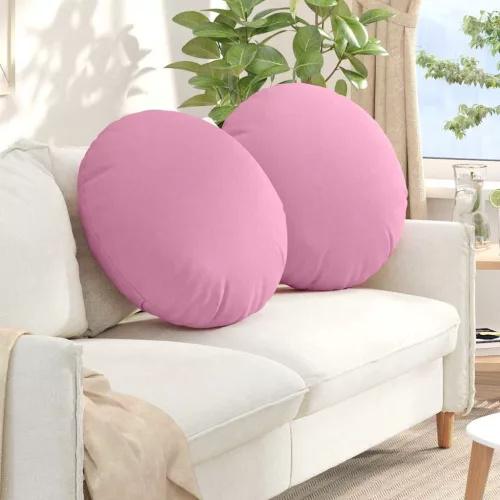 vidaXL Ülőpárnák 2 pcs Rózsaszín Ø80 x 29 cm szövet